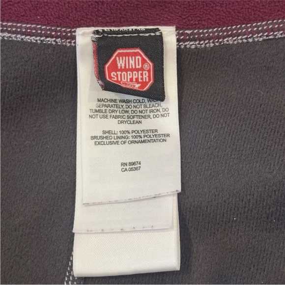 Mountain Hardwear Women's Fleece Gore-Tex Windstopper Jacket Small Purple - Picture 9 of 11